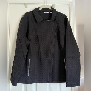 Isaac Mizrahi quilted Moto jacket